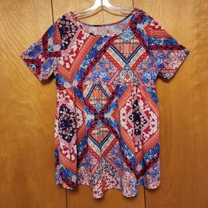 Goo Yoo short sleeve blouse size 2x